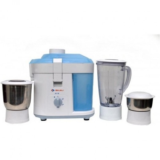 Bajaj JX 10 450-Watt Juicer Mixer Grinder (White/Blue)